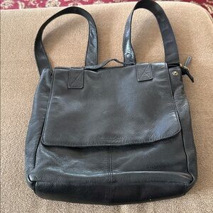 American Leather Co black Bag Classic Genuine Leather Backpack (TD)